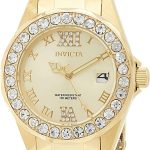 Invicta Women's Pro Diver Crystal Accented 18k Ion-Plated Stainless Steel Watch